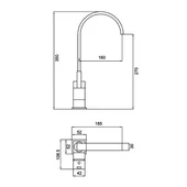 Стоящ смесител за кухня Cremona FORMA VITA - Thumbnail 2