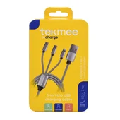 USB кабел 3в1 Fast Charge TEKMEE - Thumbnail 1