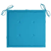 Възглавници за градински столове, 2 бр., сини, 50x50x3 см - Thumbnail 5