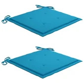 Възглавници за градински столове, 2 бр., сини, 50x50x3 см - Thumbnail 2