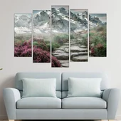 Каменна пътека в Алпите - картина пано за стена - Thumbnail 3