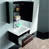 Комплект pvc шкаф, порцеланова мивка и огледален шкаф - Thumbnail 1