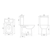 Моноблок с биде вертикално оттичане Duru CeraStyle - Thumbnail 3