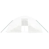 Оранжерия със стоманена рамка бяла 70 м² 14x5x2,3 м - Thumbnail 3