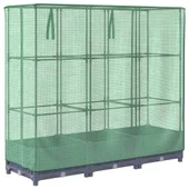 Повдигната леха с покривало, 120x40x123 см - ратанов сандък - Thumbnail 6