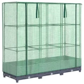 Повдигната леха с покривало, 120x40x123 см - ратанов сандък - Thumbnail 5