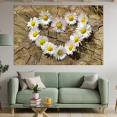 Сърце от маргаритки - картина пано за стена - Thumbnail 1