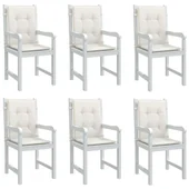 Възглавници за столове 6 бр меланж кремави 100x50x4 см плат - VL4002453 - Thumbnail 1