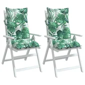 Възглавници за столове с облегалка 2 бр на листа Оксфорд плат - VL377638 - Thumbnail 4