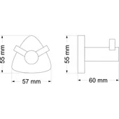 Двойна закачалка за баня Ноа INTER CERAMIC - Thumbnail 2