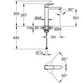 Смесител за мивка 1/2" XL-размер Cubeo GROHE  - Thumbnail 4