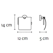Поставка за тоалетна хартия с капак Moderno KAPITAN - Thumbnail 2