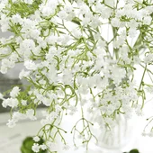 Декоративен букет Бяла гипсофила 58 см - Thumbnail 3