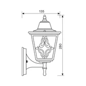 Фенер с долен носач Lyon WU003/AB IP44 VIVALUX - Thumbnail 2