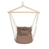 Градинска люлка 100x130 см сива/мока HAVANA - Thumbnail 2