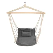 Градинска люлка 100x130 см сива/мока HAVANA - Thumbnail 1
