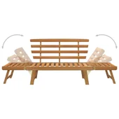 Градинска пейка 2-в-1, 190 см, акация масив - VL316471 - Thumbnail 9