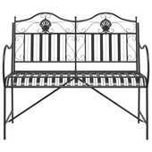 Метална пейка Черна Метал Стандарт Декоративни инкрустации - VL42008119 - Thumbnail 4