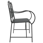 Метална пейка Черна Метал Стандарт Декоративни инкрустации - VL42008119 - Thumbnail 5