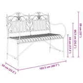 Метална пейка Черна Метал Стандарт Декоративни инкрустации - VL42008119 - Thumbnail 9