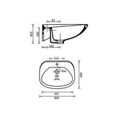 Мивка за баня 50 см 123 FORMA VITA - Thumbnail 2