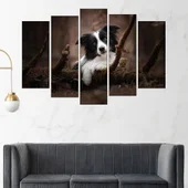 Портрет на черно -бяло куче - картина пано за стена - Thumbnail 3
