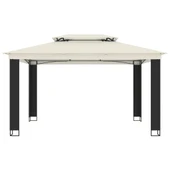 Шатра с двоен покрив, кремава, 3,94x2,96 м, стомана - Thumbnail 3