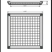 Алуминиев капак за вграждане 600x600 мм ALUPURA - Thumbnail 2