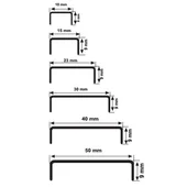 Лайстна 23 мм 270 см черен хром BRCL2370 TESAY - Thumbnail 3