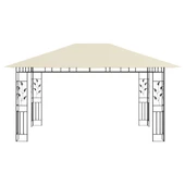 Шатра с комарник и LED стринг, 4x3x2,73 м, 180 г/м², кремава - Thumbnail 7