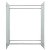 Стойка за дърва, бяла, 80x35x100 см, закалено стъкло - Thumbnail 3