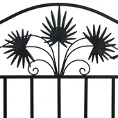 Винтидж метална пейка Черна Прахово боядисана стомана Стандартна - VL42008115 - Thumbnail 8