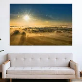 Изгрев над село - картина пано за стена - Thumbnail 1