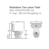 Моноблок с биде Rimless Linni ICC 6576P Bidet INTER CERAMIC - Thumbnail 5