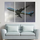 Пътнически самолет в полет - картина пано за стена - Thumbnail 2