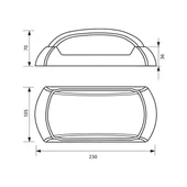 Влагозащитено осветително тяло CAPRI/X LED 12W BK CL 4000K - Thumbnail 2