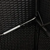 Градинска пейка с възглавници черен полиратан - VL365761 - Thumbnail 8