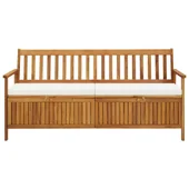 Пейка за съхранение с възглавница, 170 см, акация масив - VL45912 - Thumbnail 2