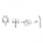 Стенен смесител за вана/душ с аксесоари L20 ROCA (мостра) - Thumbnail 2