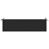 Възглавница за градинска пейка, черна, 180x50х3 см - Thumbnail 2