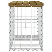 Градинска пейка габионен дизайн 63x31,5x42 см импрегниран бор - VL834346 - Thumbnail 4