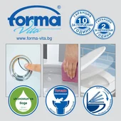 Конзолна тоалетна чиния Rimless Tornado M-142 FORMA VITA - Thumbnail 4