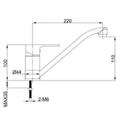 Смесител за кухня стоящ 3173-50 Mirella FORMA VITA - Thumbnail 2
