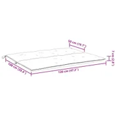 Възглавница за градинска пейка бежова 120x(50+50)x7 см оксфорд - VL315007 - Thumbnail 9