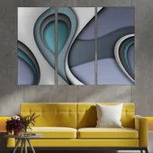 Абстрактен фон в сиво - картина пано за стена - Thumbnail 2