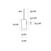 Четка за тоалетна чиния Lux черен мат KAPITAN - Thumbnail 3