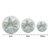 Форми за сладки Снежинки с бутало и печат 3 бр. - Thumbnail 4