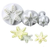 Форми за сладки Снежинки с бутало и печат 3 бр. - Thumbnail 3