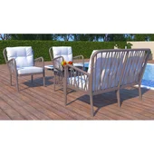 Градински комплект 4 части Gala Lounge Set капучино RAINBOW - Thumbnail 5