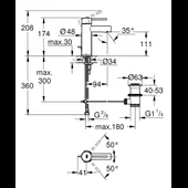 Grohe essence смесител за умивалник 1/2″, едноръкохватков, s-размер - Thumbnail 2